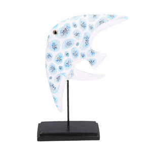 Pesce mare resina con decori cm 23x9,5h32