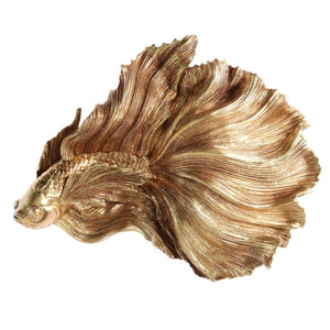 Pesce resina da appendere oro cm 37,8x31,5x9,5