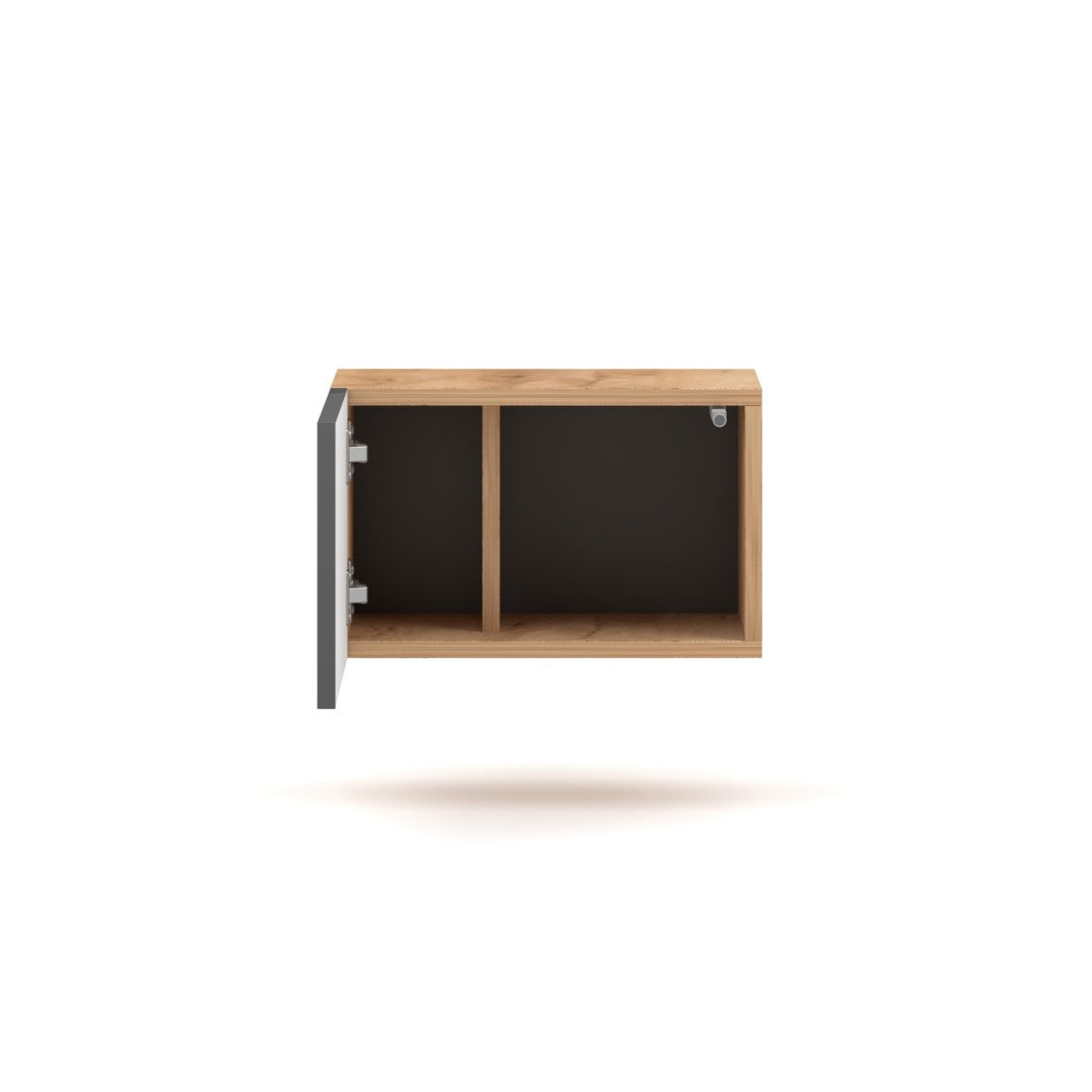 Piccolo mobiletto sospeso BRACA in quercia e grigio antracite 40cm