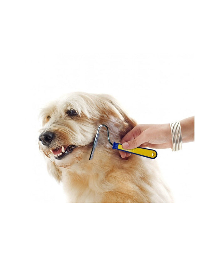Pettine A Rastrello Per Pelo E Sottopelo Animali A 30 Denti Punte Coniche         