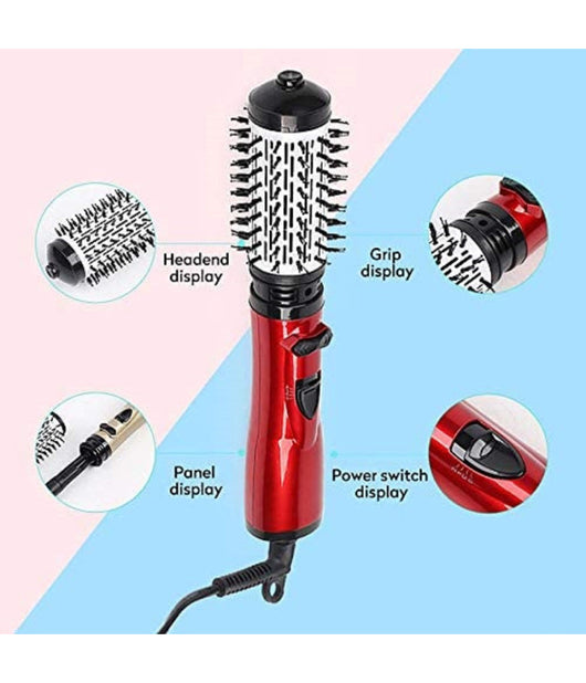 Pettine Arricciacapelli Elettrico Rotante 2in1 Asciugacapelli Spazzola 3 Livelli         