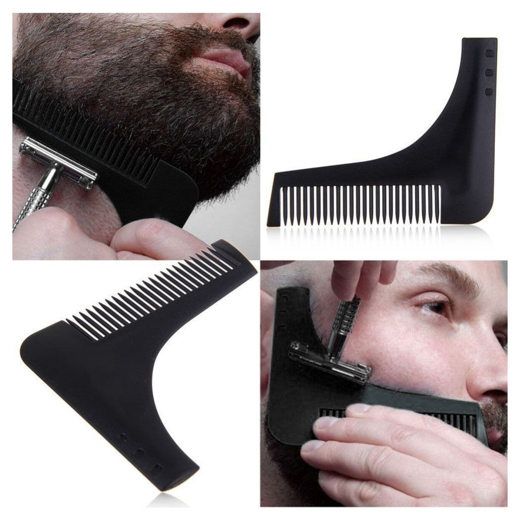 Trade Shop - Pettine Barba Modella Baffi Basette Modella Regola Accorcia Rifinisce Barbiere -