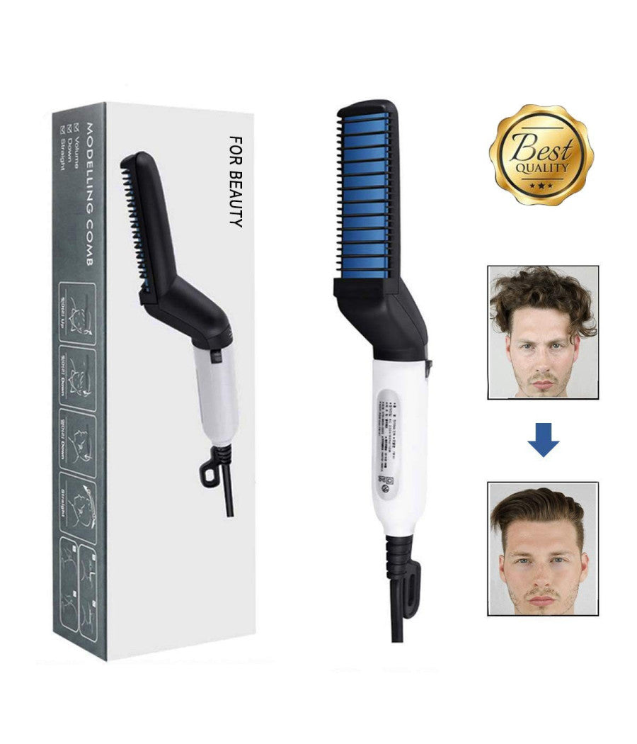 Pettine Elettrico Spazzola Per Capelli Professionale Lisci E Ricci Multifunzione         