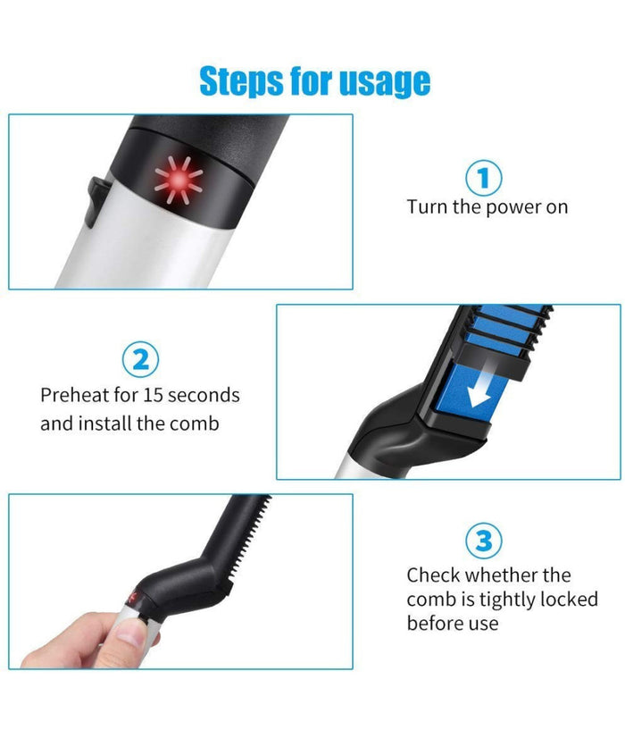 Pettine Elettrico Spazzola Per Capelli Professionale Lisci E Ricci Multifunzione         