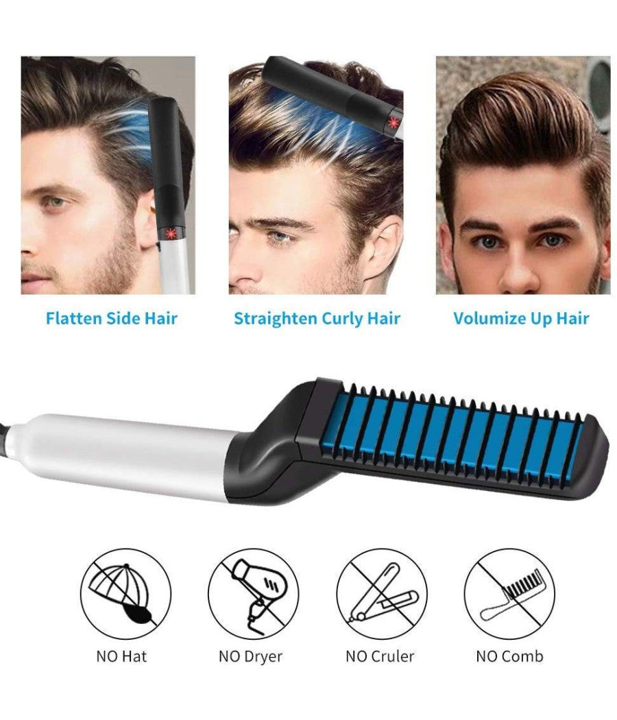 Pettine Elettrico Spazzola Per Capelli Professionale Lisci E Ricci Multifunzione         