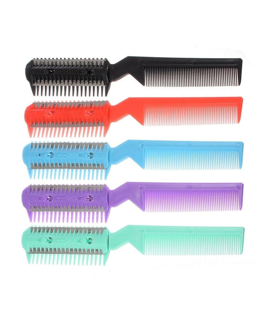 Pettine + Rasoio Con 2 Lame Districante Spazzola Per Animali Cane Gatto Pelo         