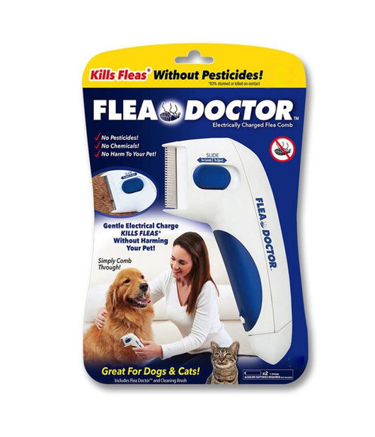 Trade Shop - Pettine Spazzola Elettrica Perfetto Per Pelo Gatto Cane Antipulci Batterie -