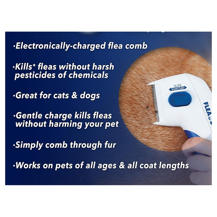 Trade Shop - Pettine Spazzola Elettrica Perfetto Per Pelo Gatto Cane Antipulci Batterie -