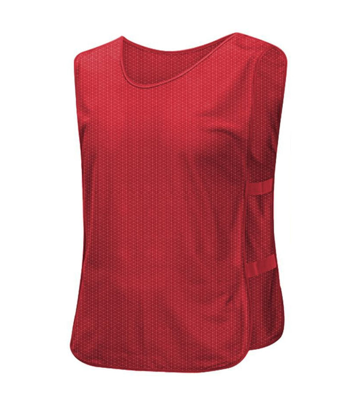 Pettorina Da Allenamento Gilet Casacca Sportiva Scuola Calcio Basket Sport Color  Rosso   M    