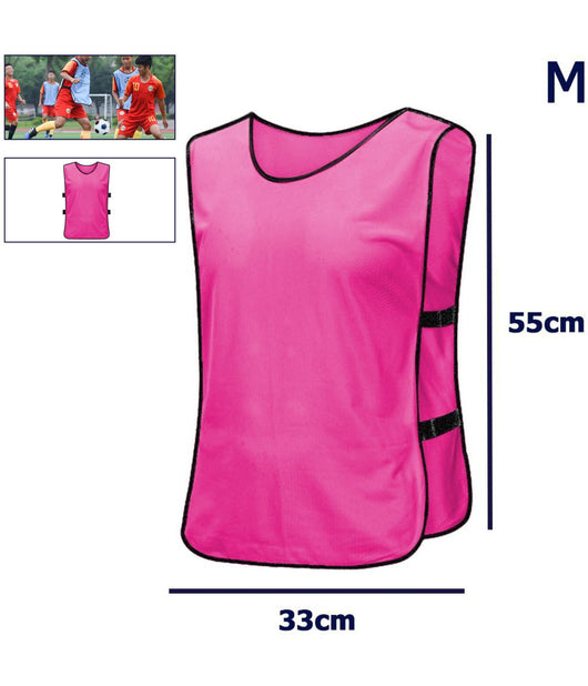 Pettorina Da Allenamento Gilet Casacca Sportiva Scuola Calcio Sport Basket Color  Rosa   M    