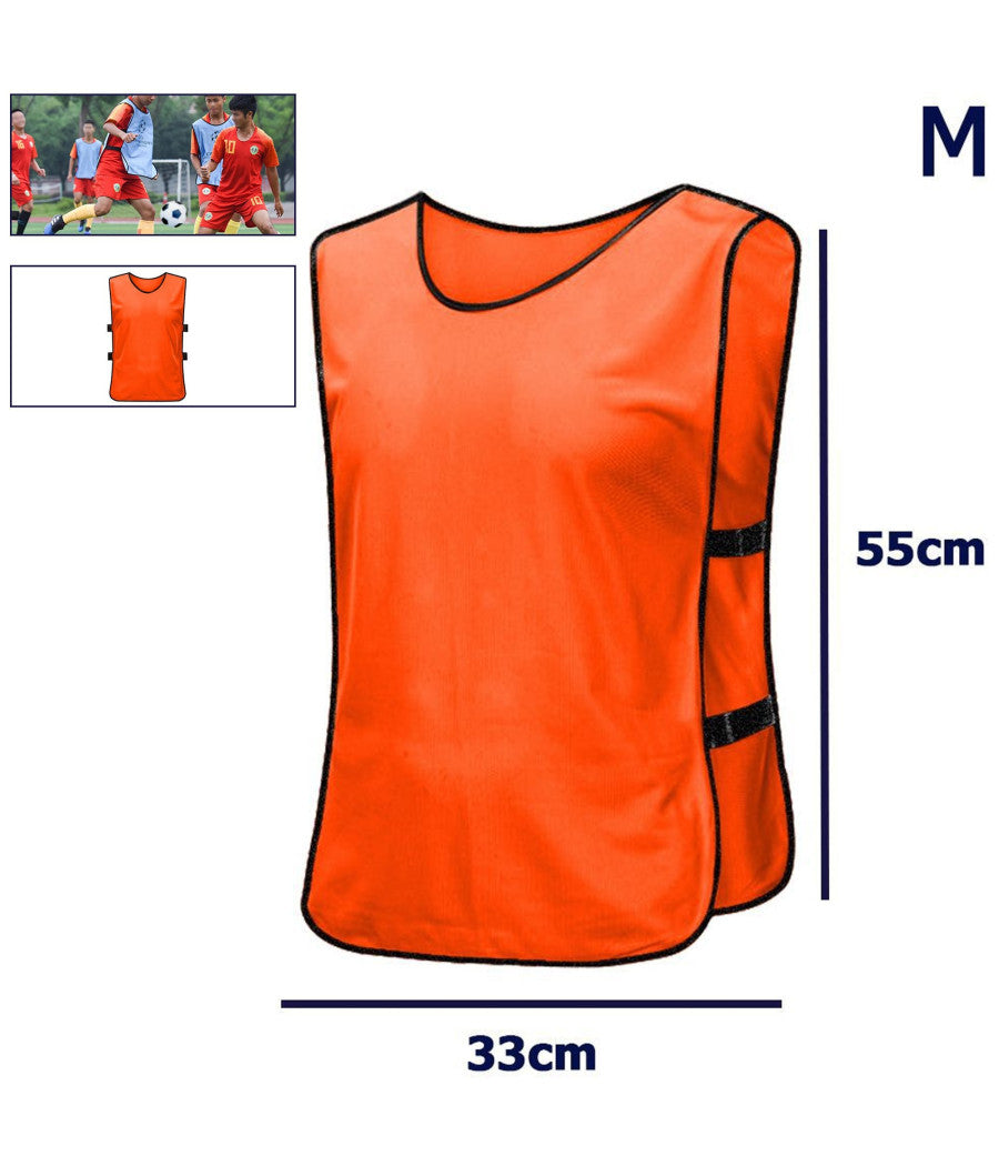 Pettorina Da Allenamento Gilet Casacca Sportiva Scuola Calcio Sport Basket Color  Arancione   M    
