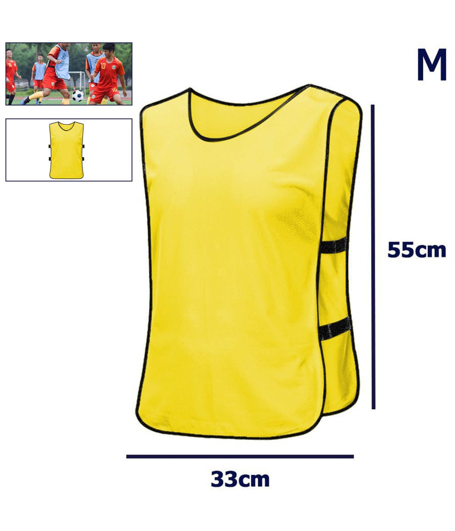 Pettorina Da Allenamento Gilet Casacca Sportiva Scuola Calcio Sport Basket Color  Giallo   M    