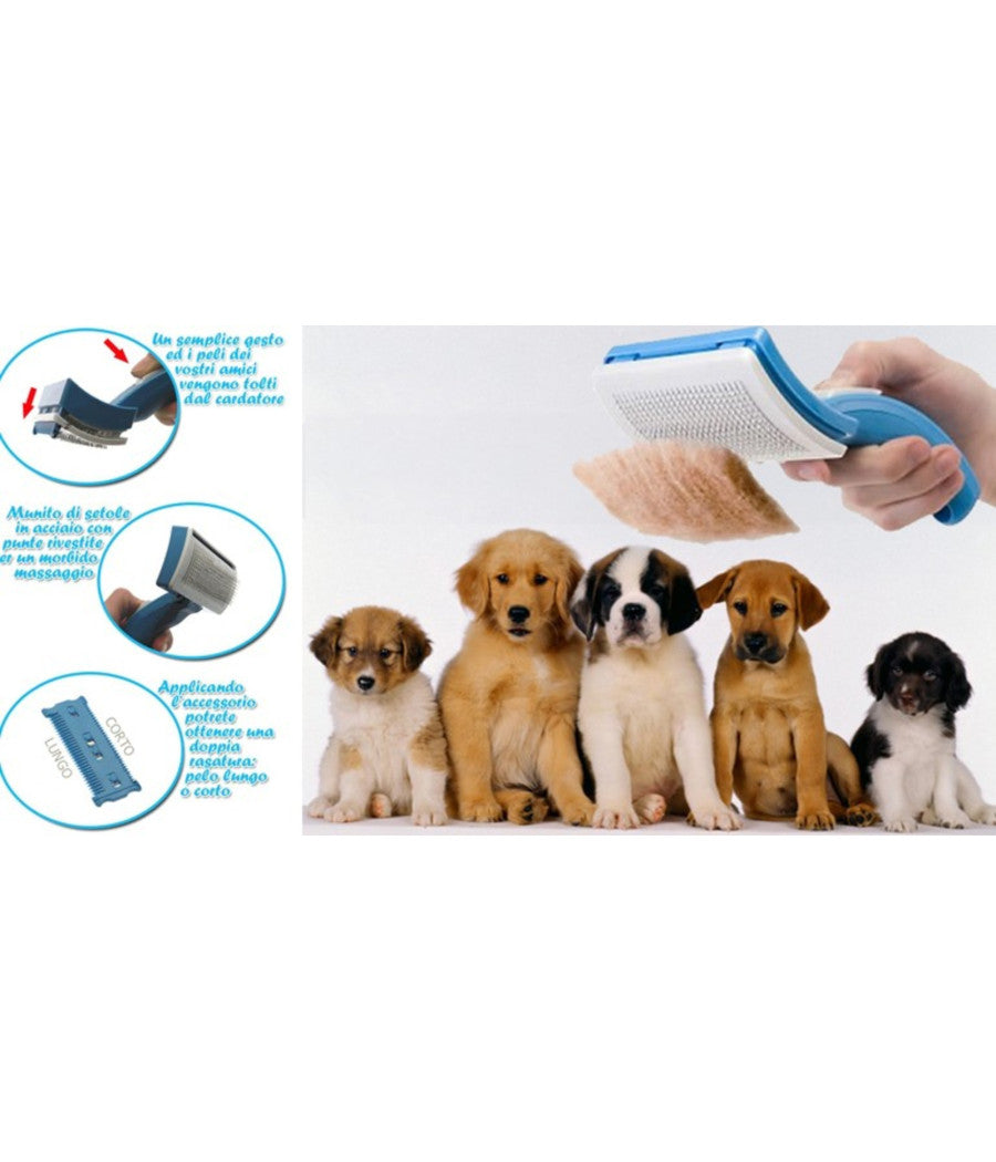 Petzoom Spazzola Autopulente Pettine Sottopelo Per Peli Cane Gatto Pet Zoom         