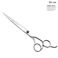 Forbice professionale per toelettatura dritta 20 cm denti di squalo