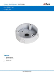 Basetta Telecamera Aluminio PFA136 - Dahua