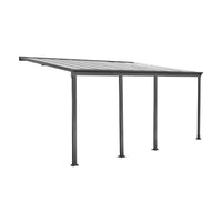 Pergolato 3x6m in alluminio con grondaia, antracite