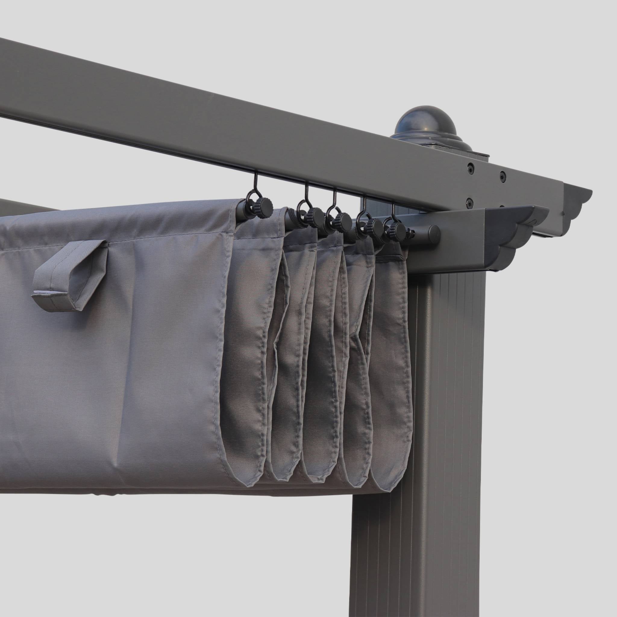 Telone per pergola condate  in poliestere  3x3 m, grigio