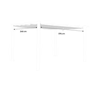 Telone per pergola condate  in poliestere  3x4 m, ecrù