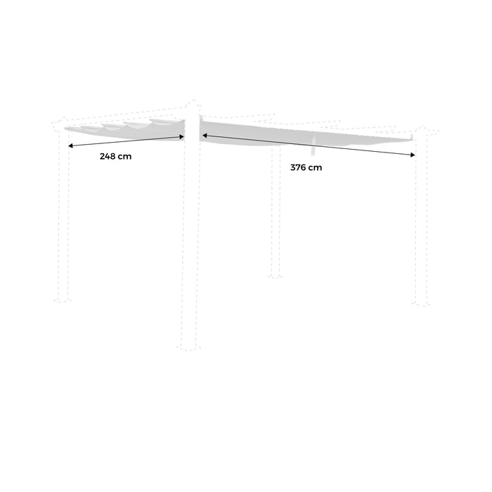 Telone per pergola condate  in poliestere  3x4 m, ecrù