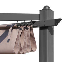 3x4m  pergola in alluminio con copertura scorrevole, beige