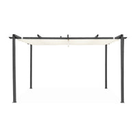 Pergola 3x4m in alluminio telo scorrevole, ecrù