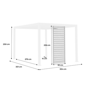 Persiana in alluminio da 100cm per pergola a lamelle triomphe,