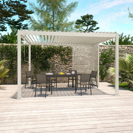 Persiana in alluminio da 100cm per pergola a lamelle triomphe, beige