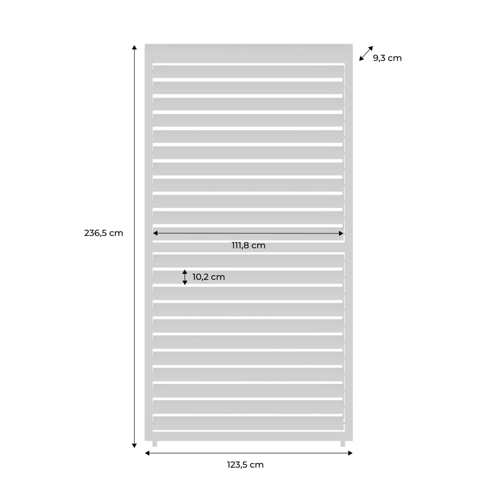 Persiana a lamelle orientabili 130cm per pergola triomphe, antracite