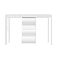 Persiana a lamelle orientabili 130cm per pergola triomphe, bianco