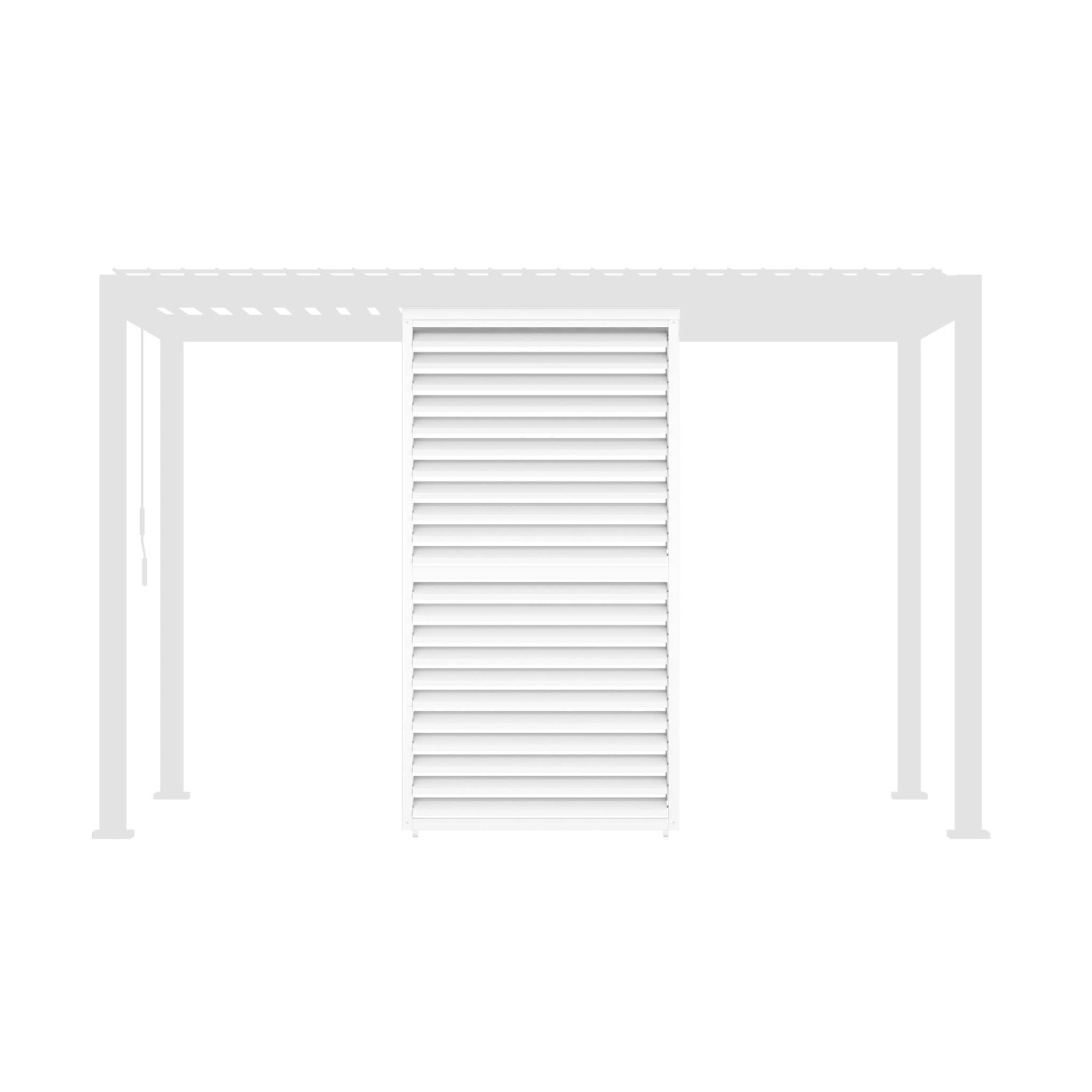 Persiana a lamelle orientabili 130cm per pergola triomphe, bianco