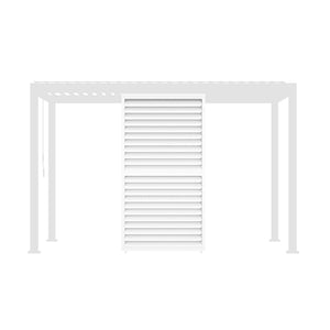 Persiana a lamelle orientabili 130cm per pergola triomphe, bianco