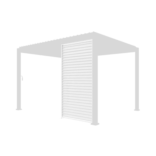 Persiana in alluminio da 130cm per pergola a lamelle triomphe, bianco