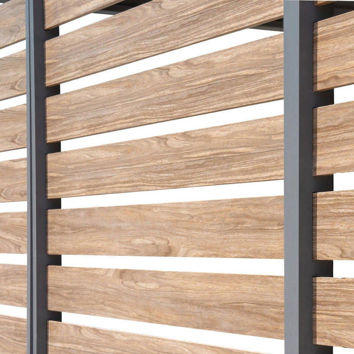 Persiana 130cm in alluminio effetto legno per pergola triomphe 3x4m,