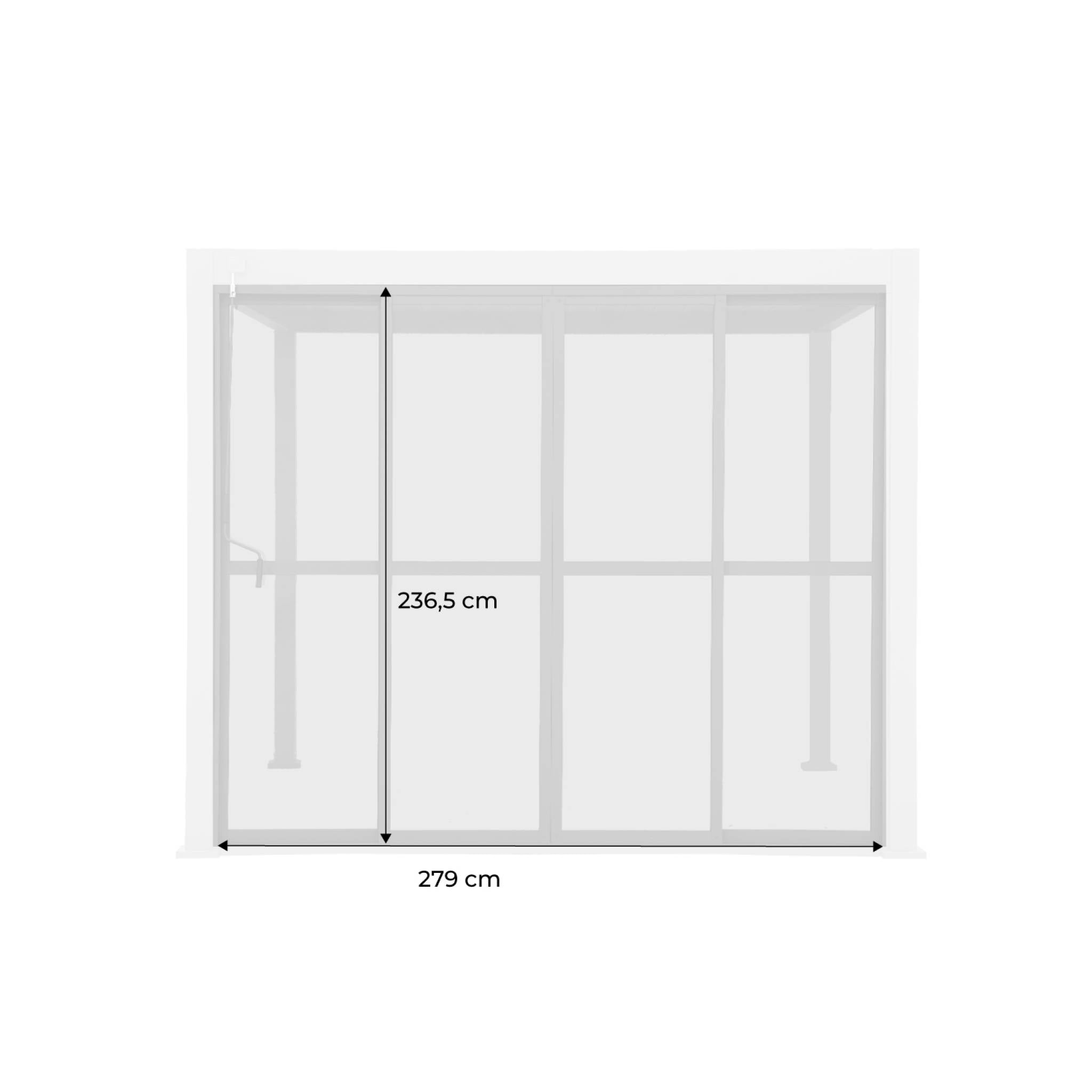 Porta scorrevole da 3 m per la pergola triomphe, antracite