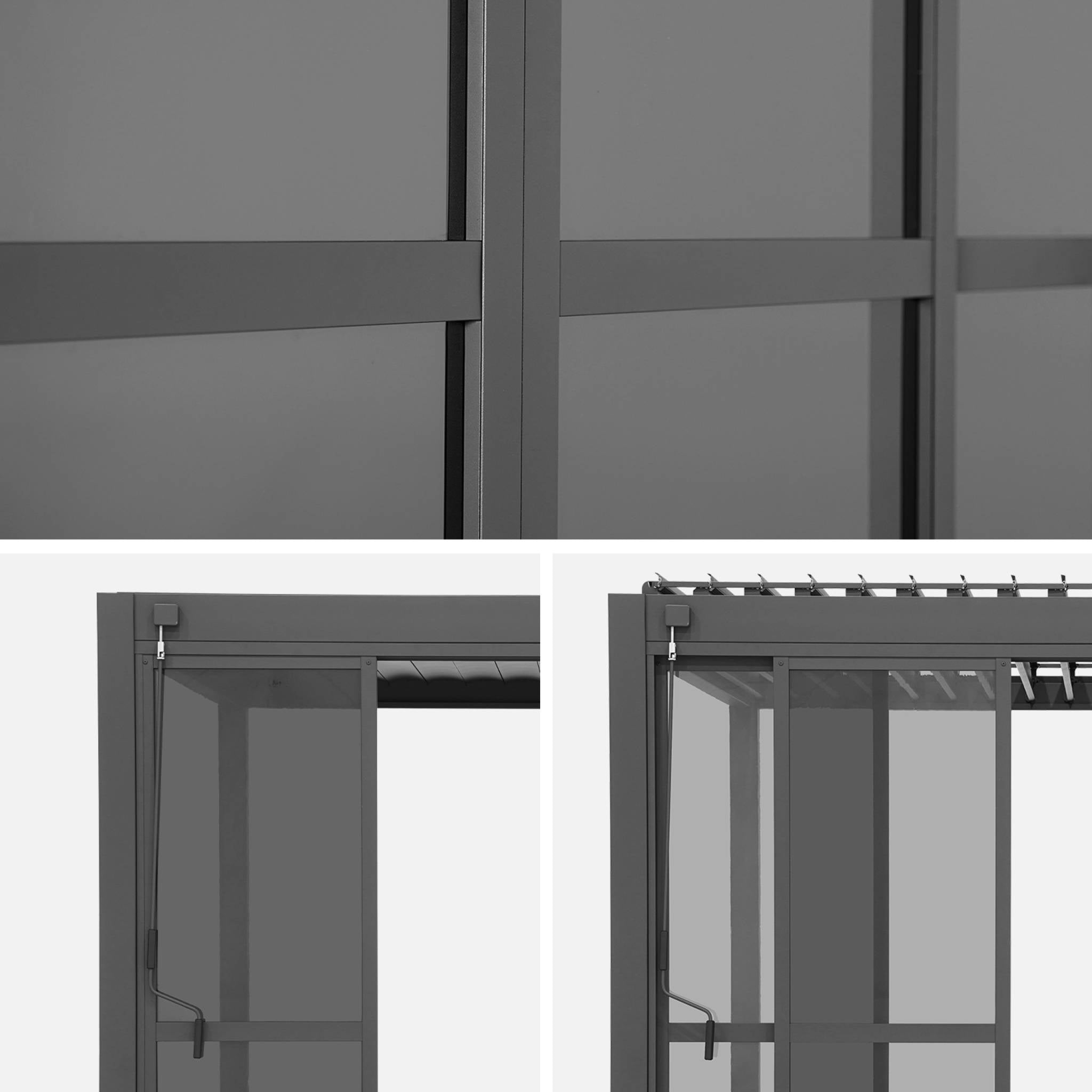 Porta scorrevole da 3 m per la pergola triomphe, antracite