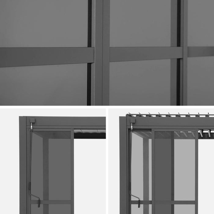Porta scorrevole da 3 m per la pergola triomphe, antracite