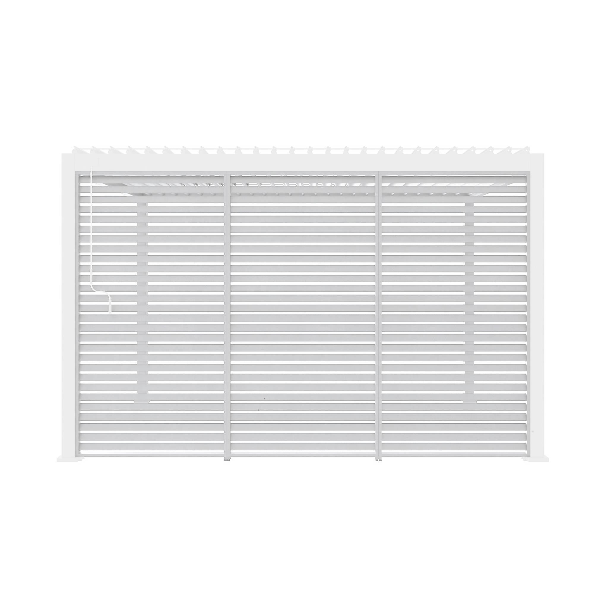 Set di 3 persiane 130 cm per pergola bioclimatica in alluminio 4x3m