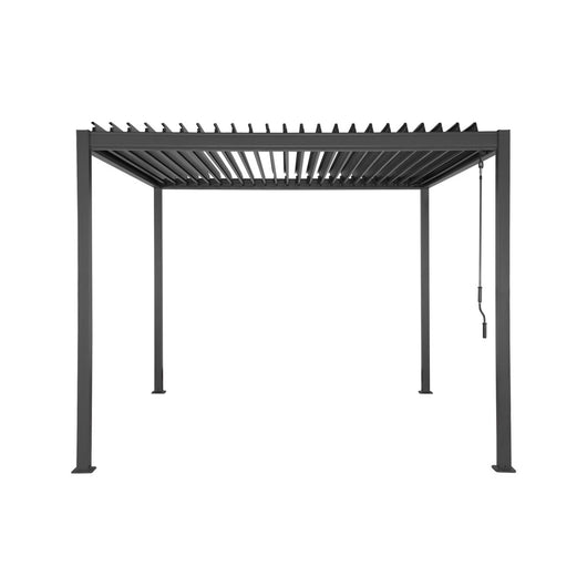 Pergola bioclimatica 3x3m in alluminio e acciaio con lamelle