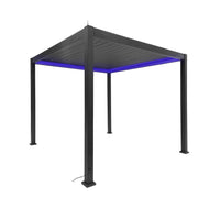 Pergola bioclimatica 3x3m elettrica in alluminio con illuminazione