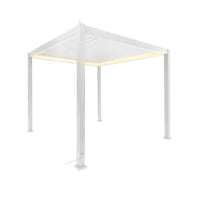 Pergola bioclimatica 3x3m elettrica in alluminio con illuminazione