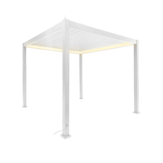 Pergola bioclimatica 3x3m elettrica in alluminio con illuminazione