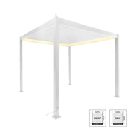 Pergola bioclimatica 3x3m elettrica in alluminio con illuminazione