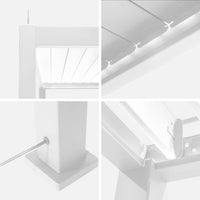 Pergola bioclimatica 3x3m elettrica in alluminio con illuminazione