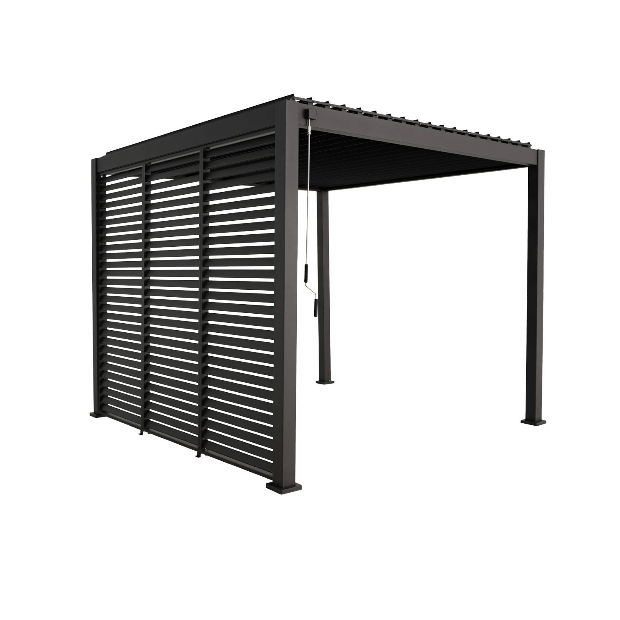 Pergola bioclimatica 3x3m in alluminio con lamelle orientabili v2 + 3