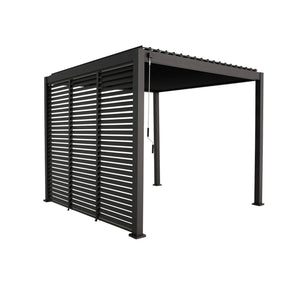 Pergola bioclimatica 3x3m in alluminio con lamelle orientabili v2 + 3