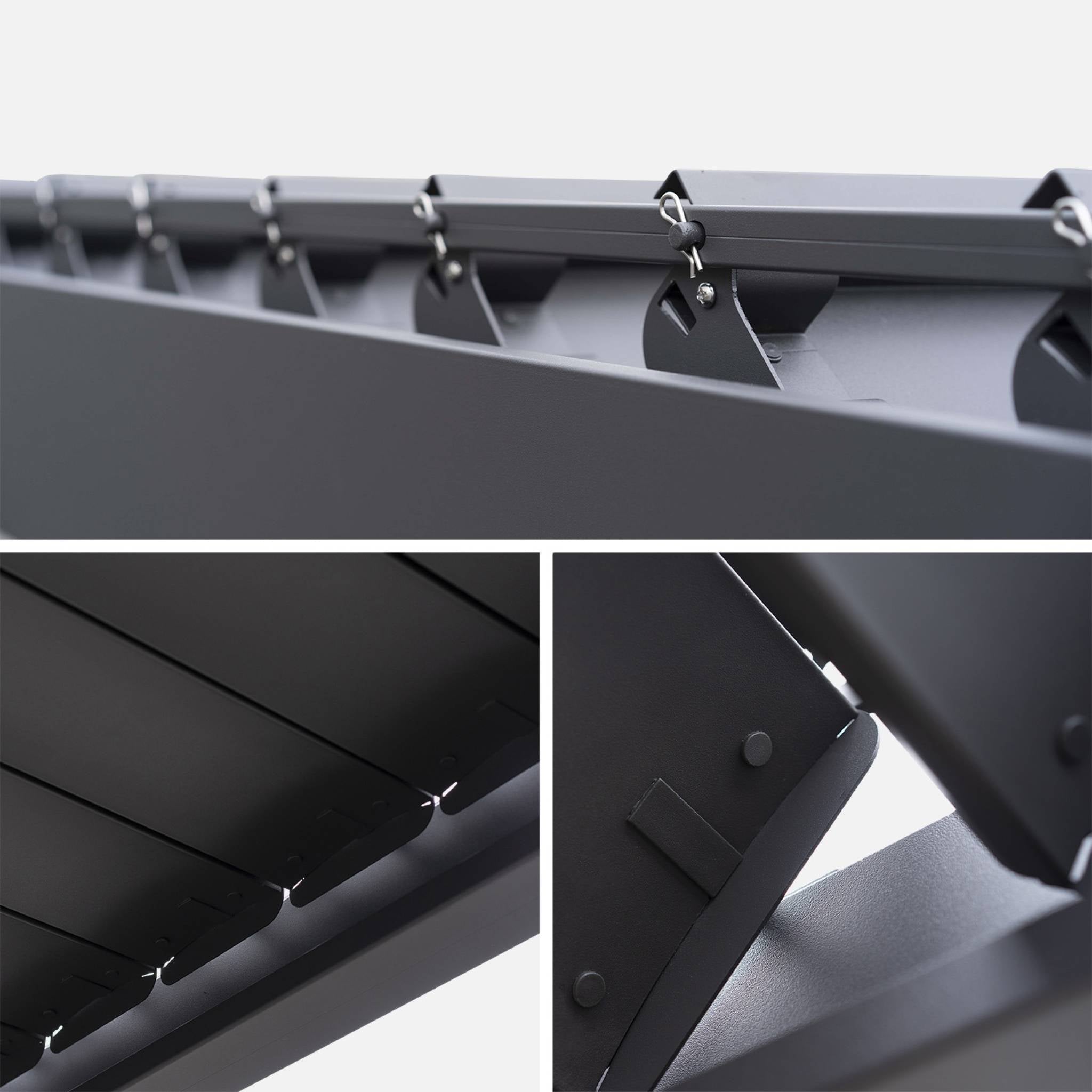 Pergola bioclimatica 3x3m in alluminio con lamelle orientabili v2 + 3