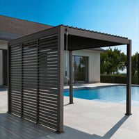 Pergola bioclimatica 3x3m in alluminio con lamelle orientabili v2 + 3