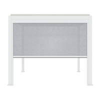 Pergola bioclimatica 3x3m in alluminio v2 + tenda 3x3m, bianco