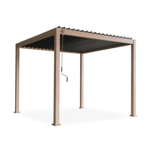 Pergola bioclimatica in alluminio con lamelle orientabili 3x3m v2
