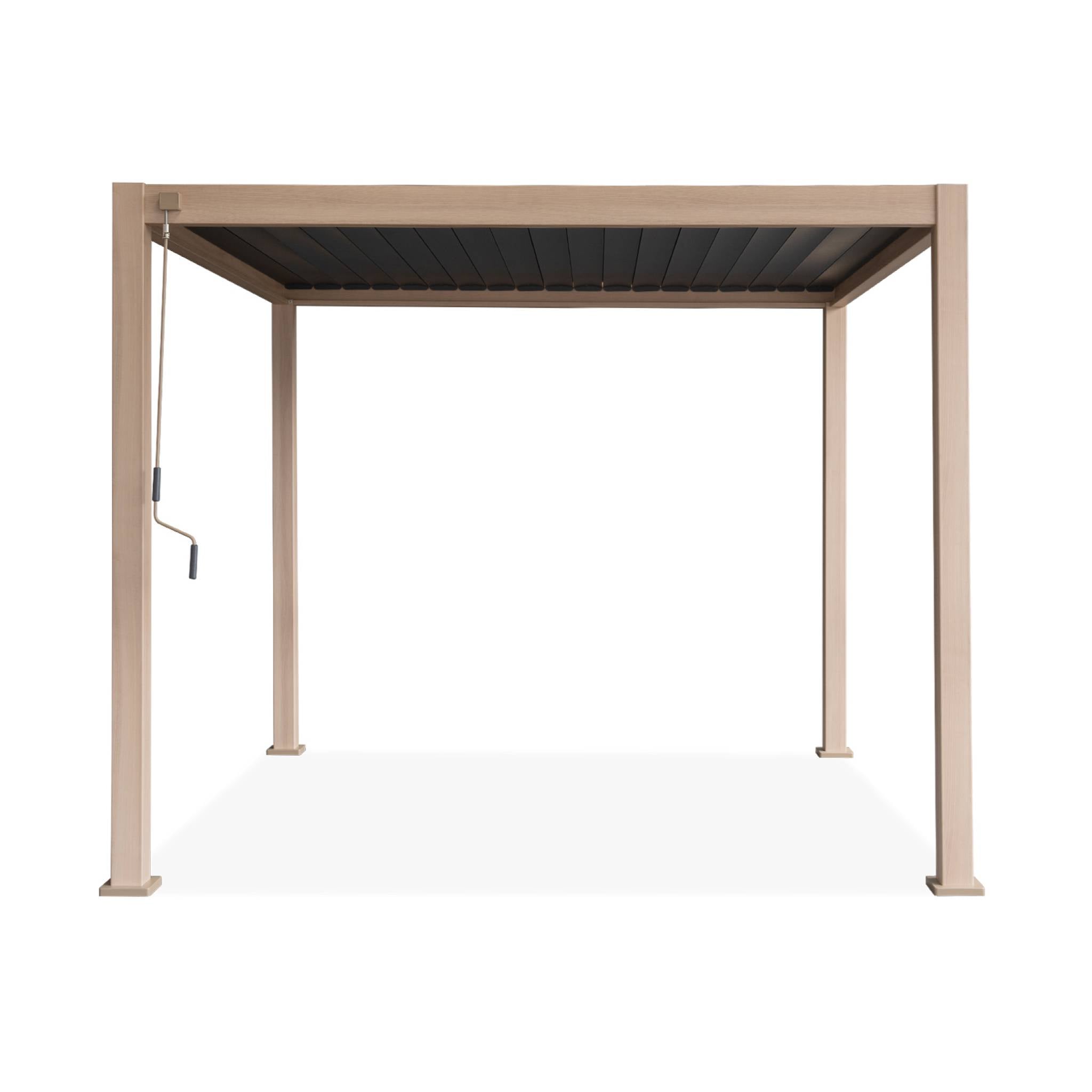 Pergola bioclimatica in alluminio con lamelle orientabili 3x3m v2